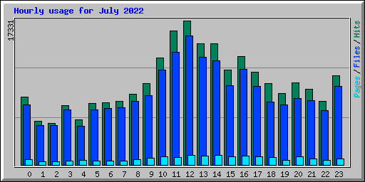 Hourly usage for July 2022