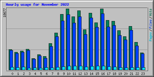 Hourly usage for November 2022