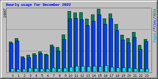 Hourly usage for December 2022
